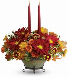 Teleflora's Tuscan Autumn Centerpiece from Designs by Dennis, florist in Kingfisher, OK